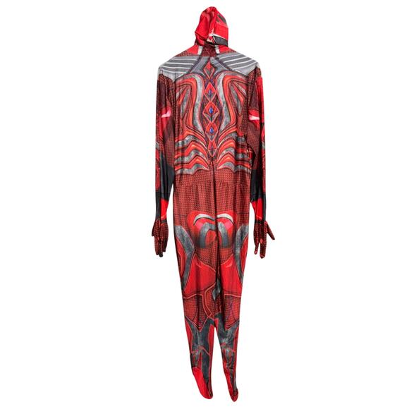 MIGHTY MORPHIN POWER RANGERS Red Ranger Bodysuit Halloween Morphsuit Costume - Picture 5 of 6